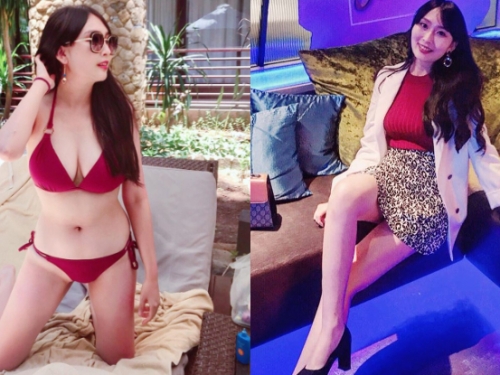 上下都超吸睛！長腿地勤「希」大眼笑容太迷人，絲襪美腿翹起讓腿控雙眼發亮！