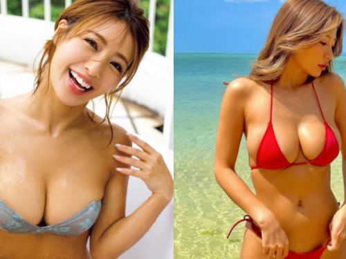 日本寫真界兩大黑鑽石大曬無色差古銅色巨乳　狂野氣質讓人著迷