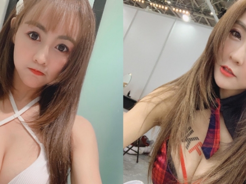 太緊！蜜糖甜心「蔡小佩」比基尼好緊繃　白嫩雙峰快爆出