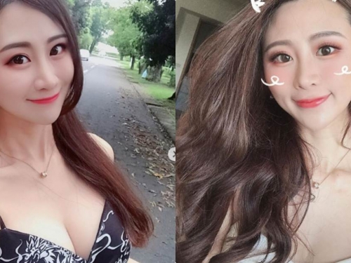 電到你心裡！神級大眼麻豆「汪選璇」，路上自拍畫面好深V！
