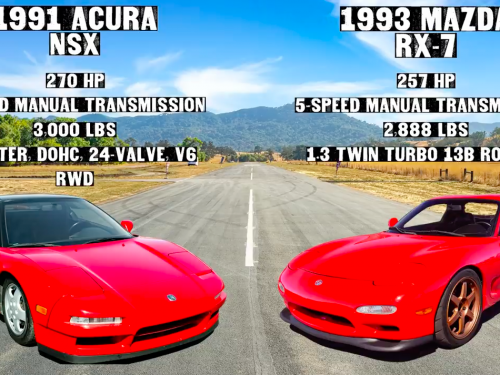 [影] 90年代東洋雙天王跑車對決：Acura NSX VS. Mazda RX-7…尬直線誰能贏？