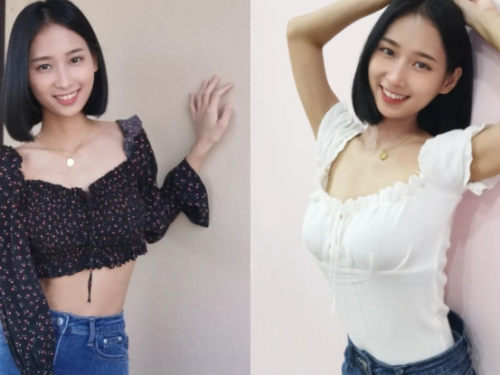 大馬甜妹「性感紙片腰」太猖狂，牛仔褲狂啷一節在後面！