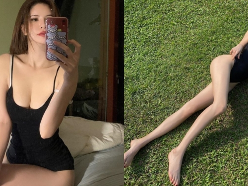 好想被腿夾！超狂「爆乳正妹」noreungza九頭身長腿比例太逆天 腿控絕對撐不過三秒！
