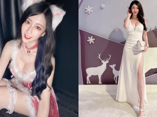 想領養嗎？正妹「貝貝Beibei」化身甜美小貓咪，「雪乳美腿」網友直呼：太性感！