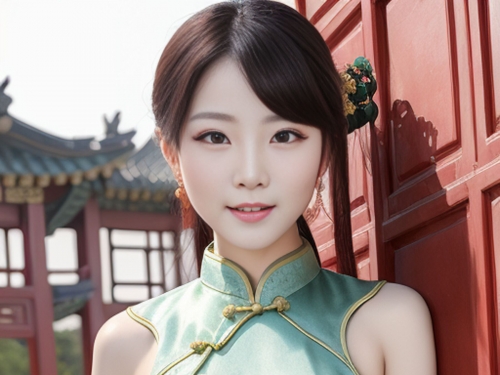 AI作畫：古典旗袍
