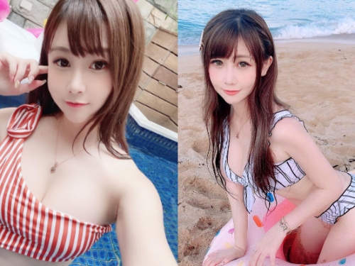 白馬王子勒？「小林兒」到網美景點太興奮，兇猛嫩乳貼背玩到直接騎上去！