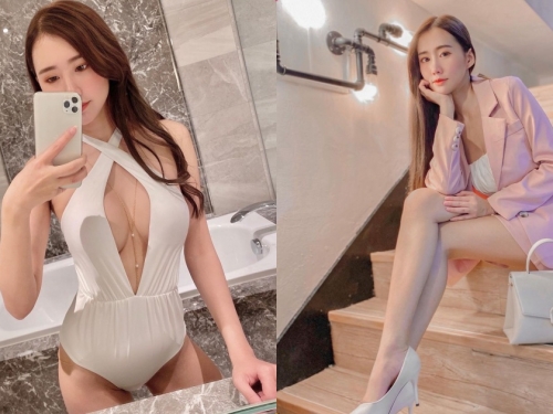 美腿正妹「謝雪兒」比基尼中路大開，辣照連發「造型好挑逗」！
