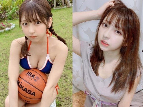 籃球場上驚見「甜萌巨乳小隻馬」只穿比基尼就來打球　妹妹，帶球走步是違例要懲罰呦