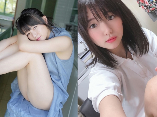 壓倒性透明感！色氣鄰家小妹「葉月つばさ」Y字縮陰泳裝露鼠蹊部