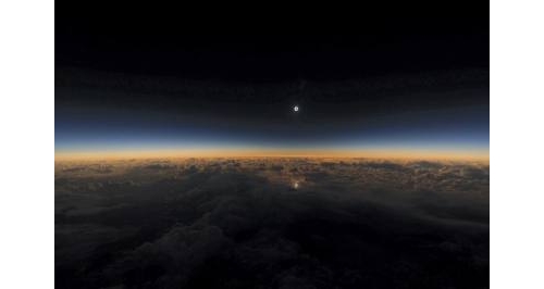 日全食奇觀，美國天文迷在3萬6,000英呎高空觀賞（視頻）