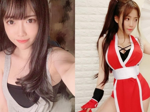 實況直播主「小希兒Angel」童顏大眼超可愛，「長輩惹火度」可不輸不知火舞～