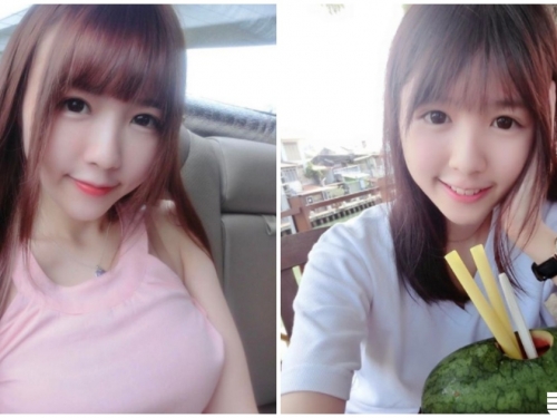 童顏嫩妹「隱藏深V美乳」，超挺車頭燈「畫面無限遐想」！