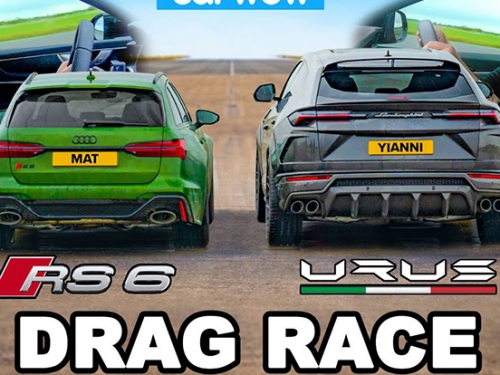 VW集團跨界內鬥：600匹 Audi RS6 v 650匹Lamborghini Urus 直線加速對決！