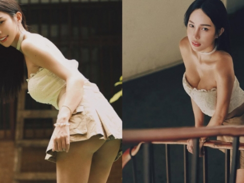 短裙正妹「李尾巴」上下齊發，「美乳加美臀」畫面超犯規！