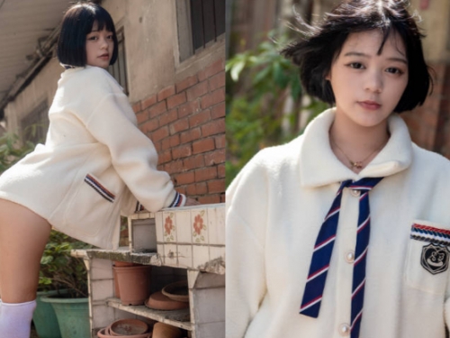 迷途少女「苡諾」路邊遊蕩空下半身，「掉出蜜臀」引叔叔關懷！