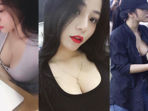 連狗也抗拒不了！「白皙大奶妹」散發濃濃乳香　嫩白雙球炸出領口！