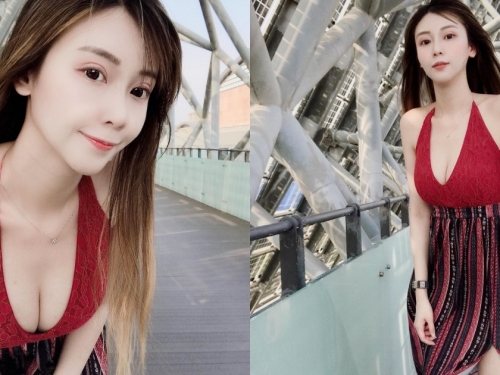 台灣歷史博物館出沒的「甜美巨乳妹」！熊熊「34E豪乳」擋不住，誰還能專心參觀啊！