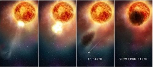 科學家利用NASA哈伯望遠鏡發現參宿四神秘變暗的原因