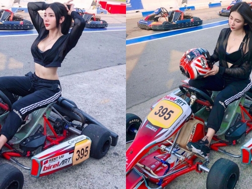 卡丁賽車場出沒「長髮爆乳正妹」！意圖使人瘋狂追趕，就為了看一眼「超亮車頭燈」！
