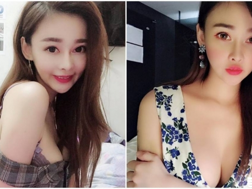 好豐滿！正妹低胸洋裝「雪乳外洩」，側面胸型也好渾圓啊！
