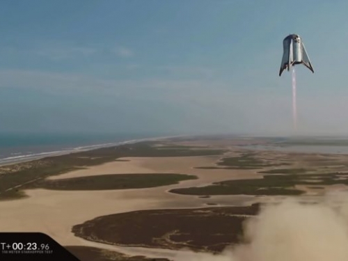 SpaceX 大獵鷹火箭一大里程碑，Starhopper 原型機完成懸停測試