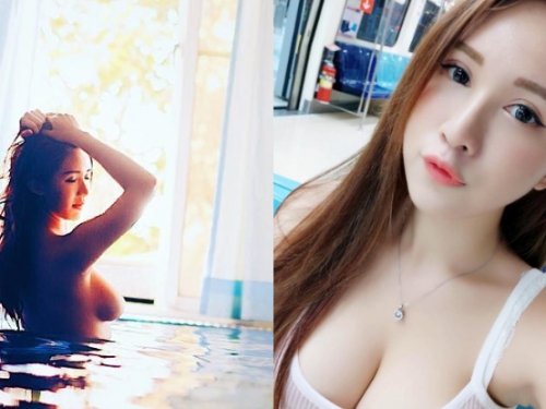 想一起洗！巨乳正妹大膽「全裸入浴」　飽滿雙球若隱若現！
