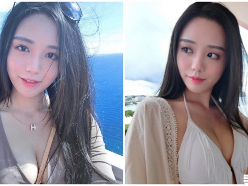 正妹海邊解放「比基尼美乳」，超深V視角「胸器快彈出來」！