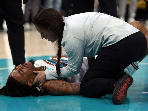 NBA季後賽》讓莫蘭特「坐飛機」受傷 多特：我不是故意要撞他...