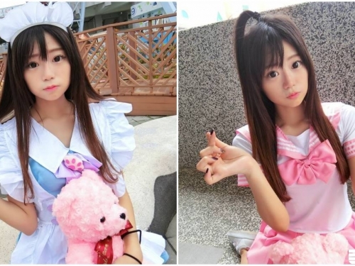 外拍正妹大眼萌翻了！「超可愛女僕裝」大家都想被服務啊！