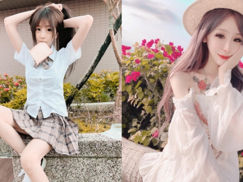 學生妹「徐比比」美體白嫩又骨感，制服一脫「隱藏版嫩乳」讓粉絲驚豔