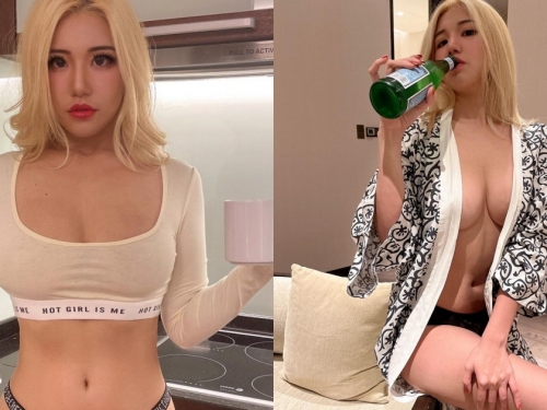 喝什麼都是濃稠奶味！「大馬狂妹」各種露奶進食玩樂，強大body吸引七百多萬人追蹤！