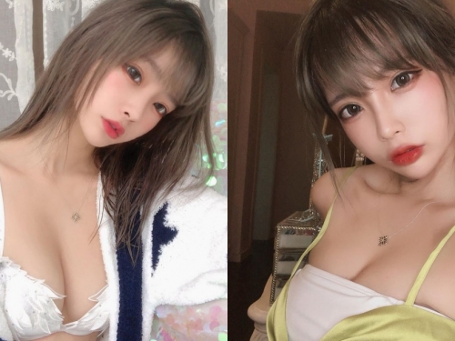 正妹Coser穿內衣展現「火辣尺度」，「極品美乳」豐滿到極點！
