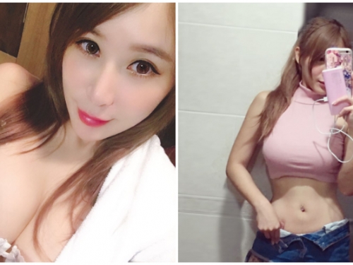 美乳解放！「巨乳正妹」大開胸前微笑曲線，蠻腰巨乳的狂野搭配