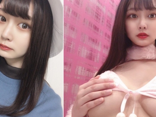 隱乳炸裂！　純天然美少女「川北梅莎」AV出道！
