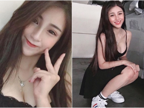 大馬甜美虎牙妹「蔡芷芊」 笑容超放電 蹲車邊也藏不住「車頭燈」～