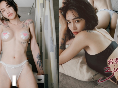 正妹「紫宸」用背後線條瘋狂挑逗，滑嫩胴體太過撩人！