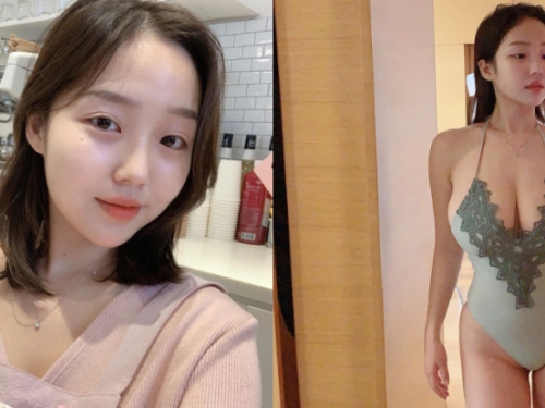 咖啡要加奶嗎？「正妹店員」隱藏巨乳身材　休假時深V泳裝大爆乳