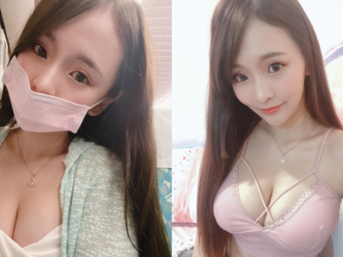 坐旁邊最幸福！「筱穎兒」高鐵上自拍晾「白嫩濠溝」，兇猛美乳讓旅客超驚艷！