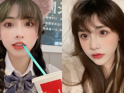 22歲可愛正妹「喝飲料太萌了」，綁辮子的造型太讓人戀愛！