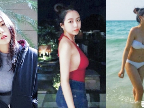 台中弘光科大「美乳正妹」！學生妹海邊戲水露側乳太狂...朋友直呼：奶好大！