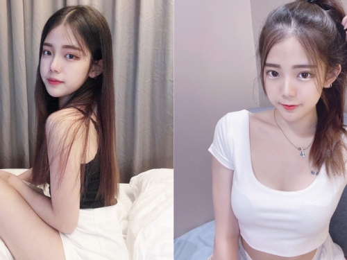 可愛正妹穿短上衣「小露深溝」，「性感的纖腰曲線」太吸粉！