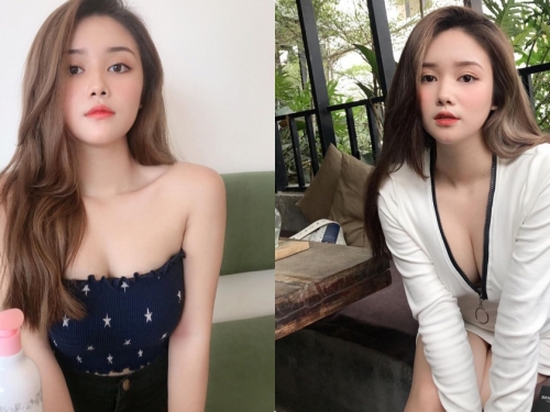 甜美越南正妹「vananh」轉為大膽風格，性感深V裝「事業做好大」！