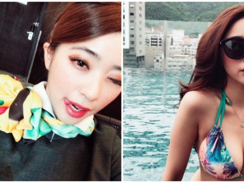 氣質小淘氣！氣質「爆乳空姐」私下是調皮女孩，身材火辣的陽光系正妹！