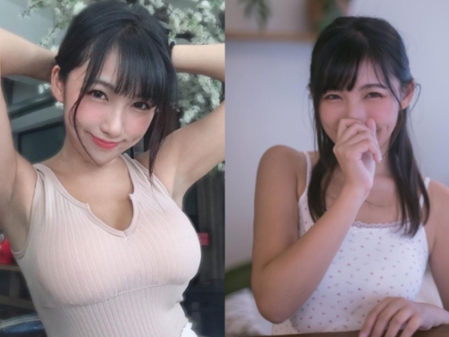 「清新靓女」甜笑酒窩超迷人，穿比基尼彎腰更驚見「絕世峰景」！