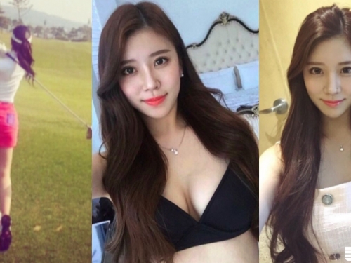 高爾夫球場又見「巨乳大隻馬」！胸前「兩顆大白球」讓人看了都想一桿進洞！