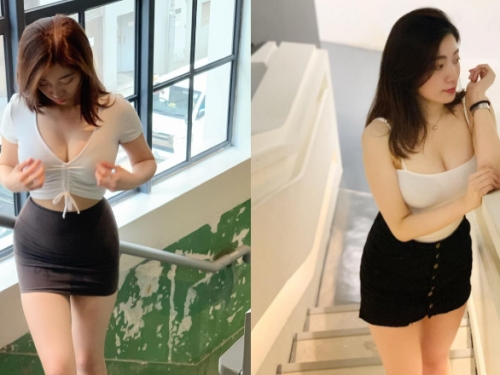 長腿巨乳姐姐「Lin」是超級吃貨　但營養都吃到胸部去啦！