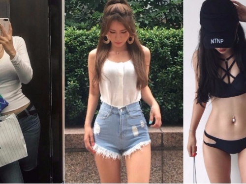 乳波掃街！路上凶狠正妹超短上衣「不科學蟻腰」乍現，讓人想一手掌握！