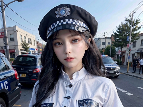 AI生成美女~police girl cos.....!