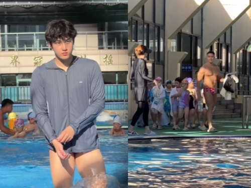 媽媽親送小孩上游泳課　爸爸看到教練「坐不住了」