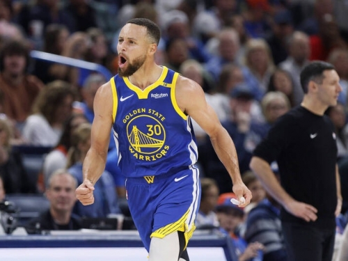 NBA》差點翻船！柯瑞7顆三分球、飆36分 勇士力退西部龍頭雷霆